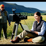 Documentary Producer**

A determined female documentary producer, fully clothed in practical, modest field attire (khaki pants, vest, comfortable boots), reviewing footage on a laptop in a mobile editing suite. Background: A remote, scenic location with filming equipment visible. Perfect anatomy, correct proportions, natural pose, professional lighting, safe for work, appropriate content, family-friendly.

**