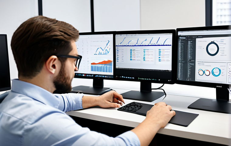 미디어 프로듀서의 주요 역할 - Planning & Innovation**

"A media producer in a modern office, surrounded by monitors displaying dat...