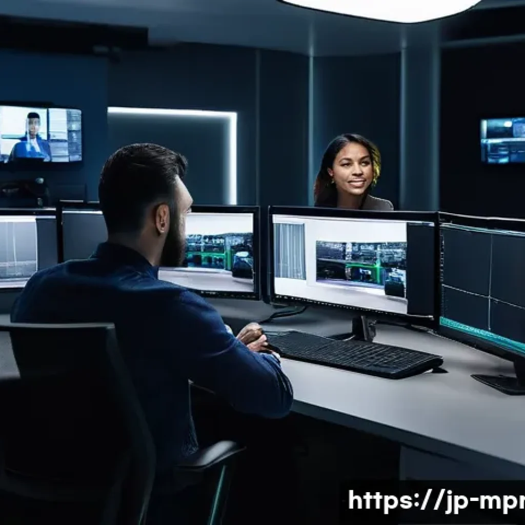 미디어 프로듀서로 일하며 배운 교훈 - A dynamic media production team working collaboratively in a modern studio environment, featuring di...