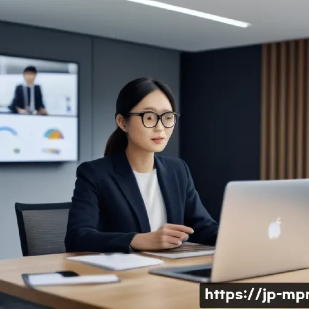 미디어 프로듀서의 커리어 전환 성공 사례 - A modern Japanese media producer woman in her 30s, wearing stylish business casual attire and glasse...